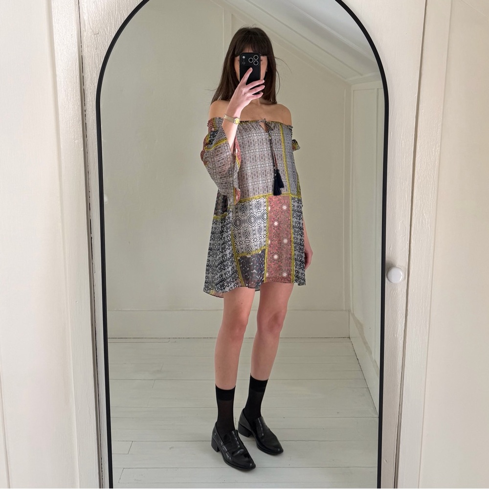 Likely Barrow Patchwork Off Shoulder Mini Dress i… - image 4